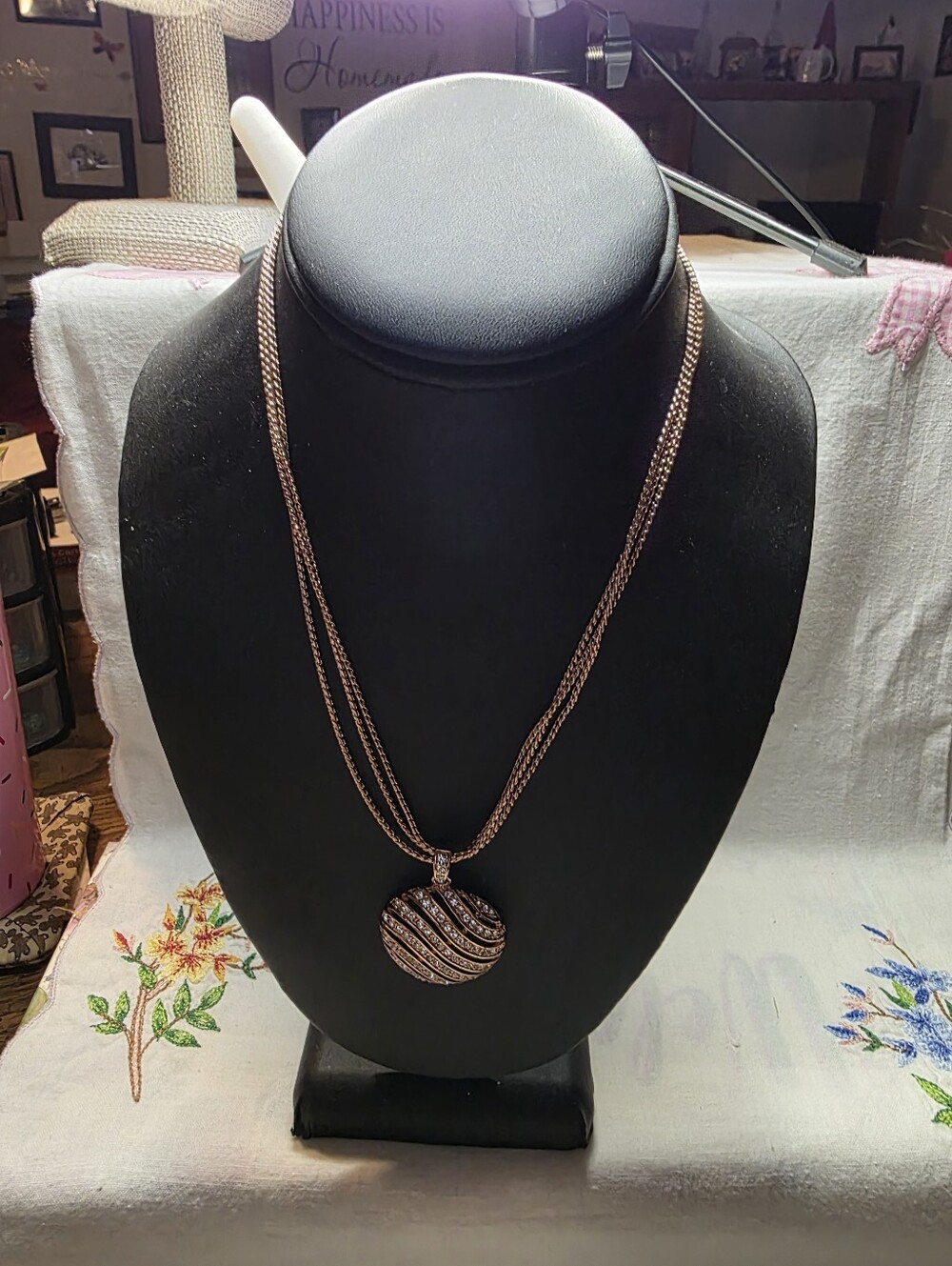 Rose Gold Multi-Strand Pendant Necklace - Women Jewelry From Charter Club